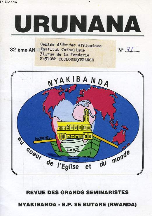 URUNANA, 32e ANNEE, N 9, PAQUES 1999