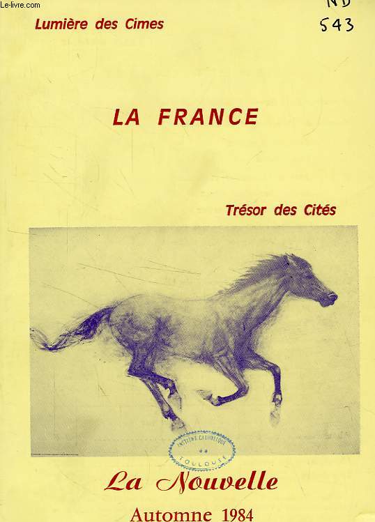 LA FRANCE, LUMIERE DES CIMES, TRESOR DES CITES, N 25, AUTOMNE 1984, LA NOUVELLE