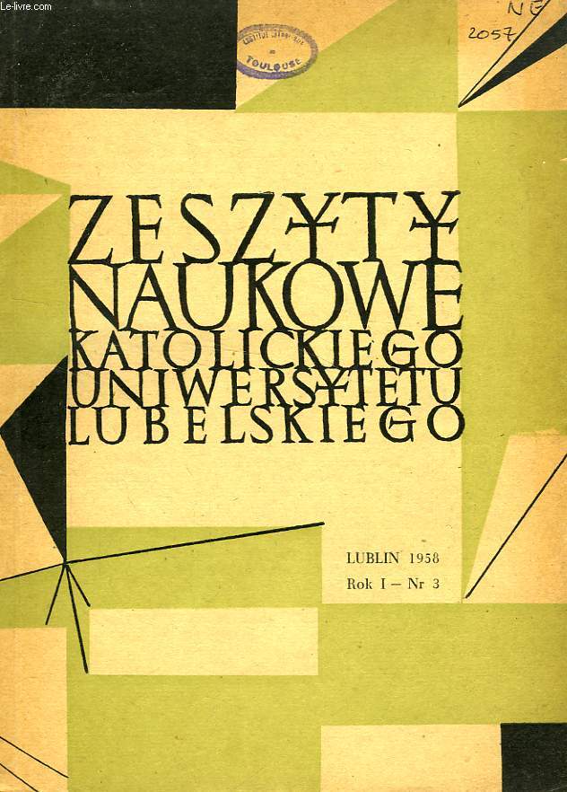 ZESZYTY NAUKOWE, K.U.L., 1958-2004, 125 VOLUMES (INCOMPLET)