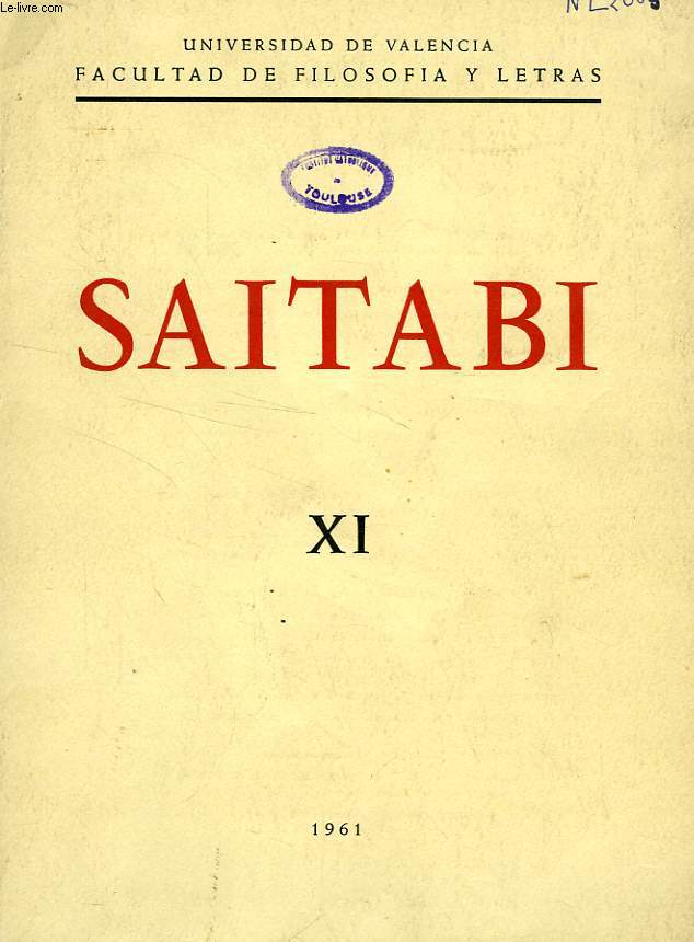 SAITABI, XI, 1961