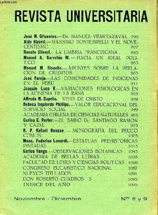 REVISTA UNIVERSITARIA, AO XIX, N 8-9, NOV.-DIC. 1934
