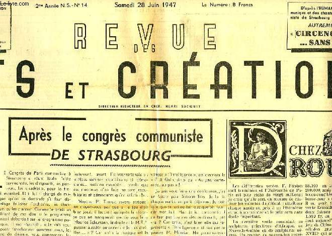 REVUE DES ARTS ET CREATIONS, 2e ANNEE, N.S., N° 14, JUIN 1947