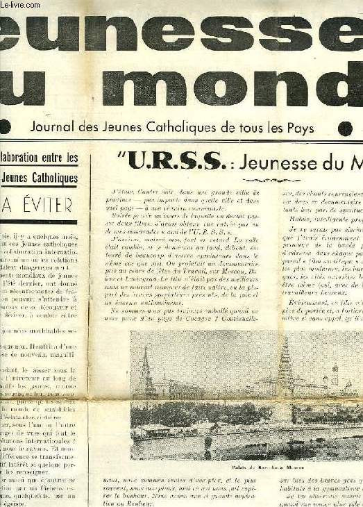 JEUNESSES DU MONDE, 2e ANNEE, N 9, MARS 1936, JOURNAL DES JEUNES CATHOLIQUES DE TOUS LES PAYS