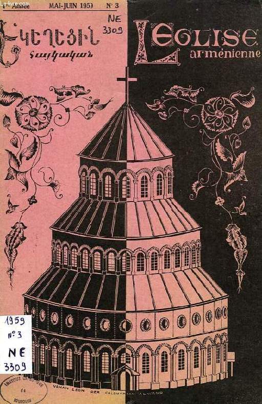 L'EGLISE ARMENIENNE, 1re ANNEE, N 3, MAI-JUIN 1959