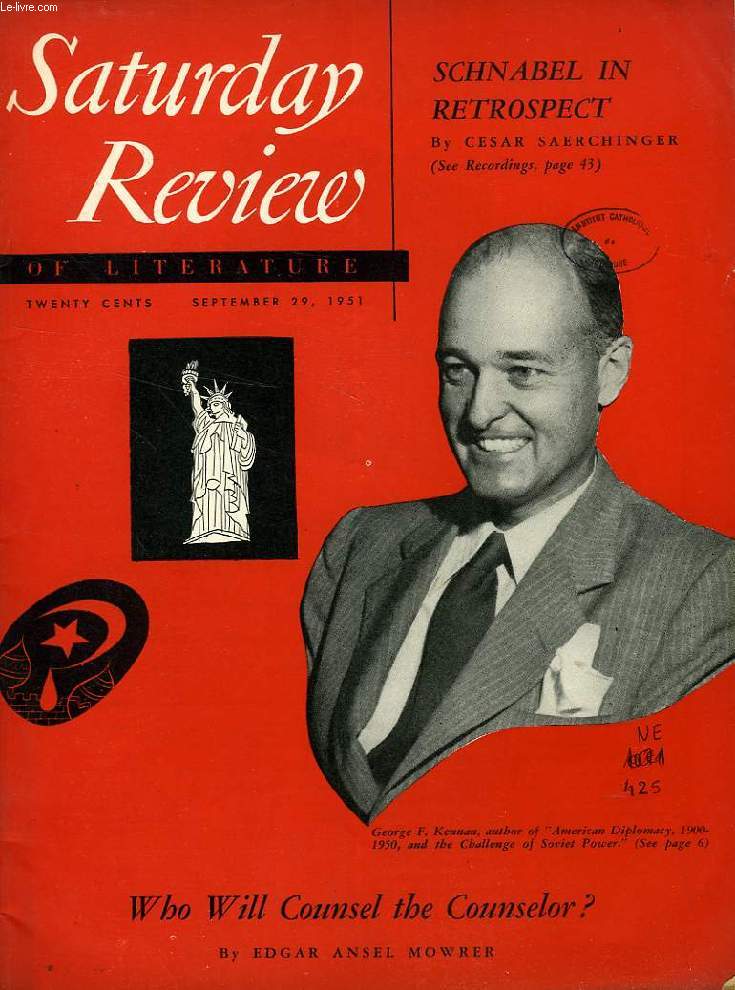 SATURDAY REVIEW OF LITERATURE, SEPT. 29, 1951