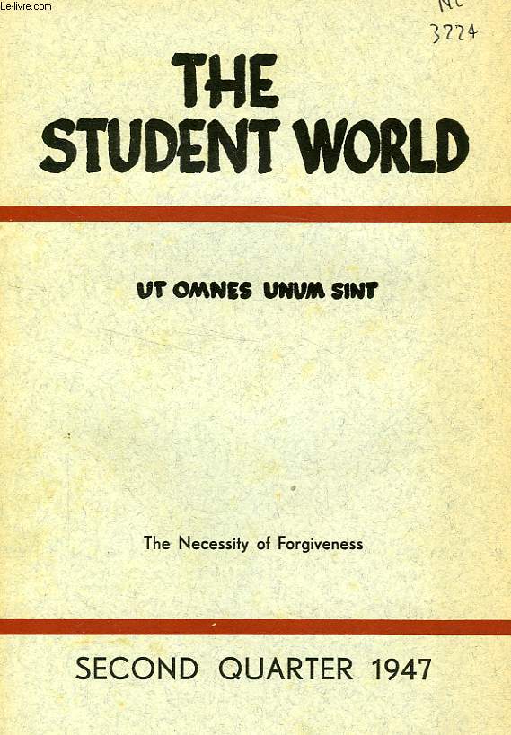 THE STUDENT WORLD, N 2, 1947, UT OMNES UNUM SINT