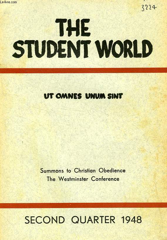 THE STUDENT WORLD, N 2, 1948, UT OMNES UNUM SINT