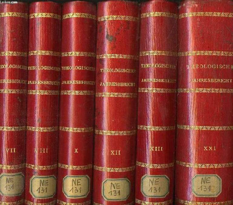 THEOLOGISCHER JAHRESBERICHT, 1888-1913, 14 VOLUMES (INCOMPLET)