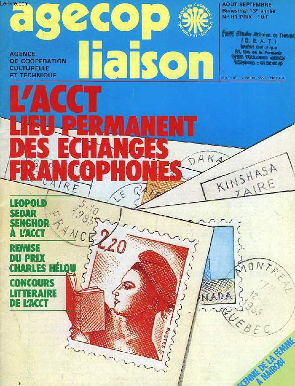 AGECOP LIAISON, N 81, AOUT-SEPT. 1985