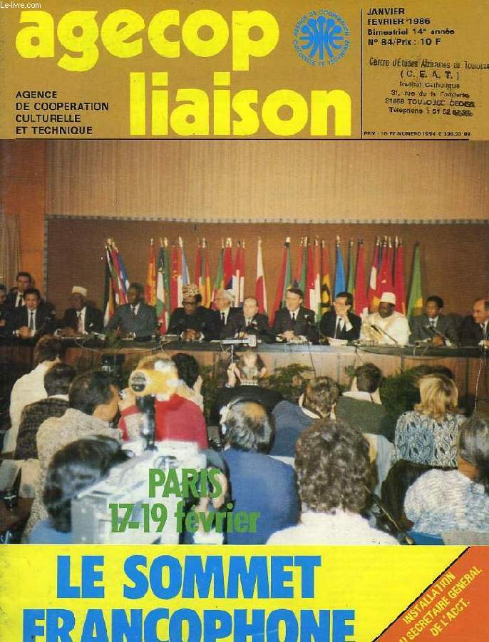 AGECOP LIAISON, N° 84, JAN.-FEV. 1986