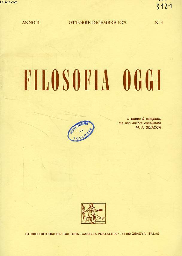 FILOSOFIA OGGI, ANNO II, N 4, OTT.-DIC. 1979