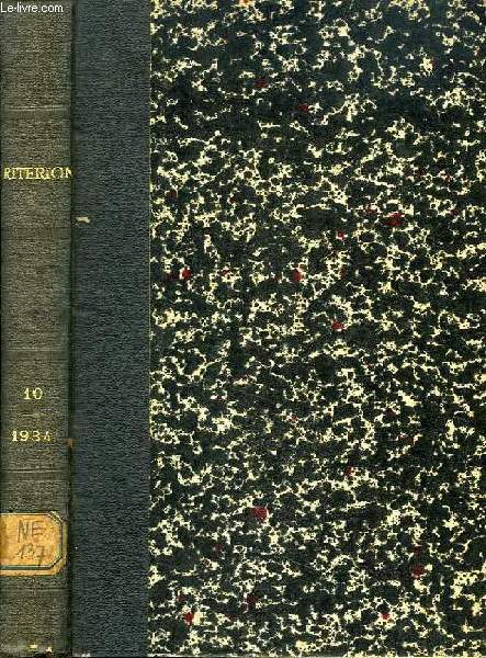 CRITERION, REVISTA TRIMESTRAL DE FILOSOFIA, VOLUM X, 1934