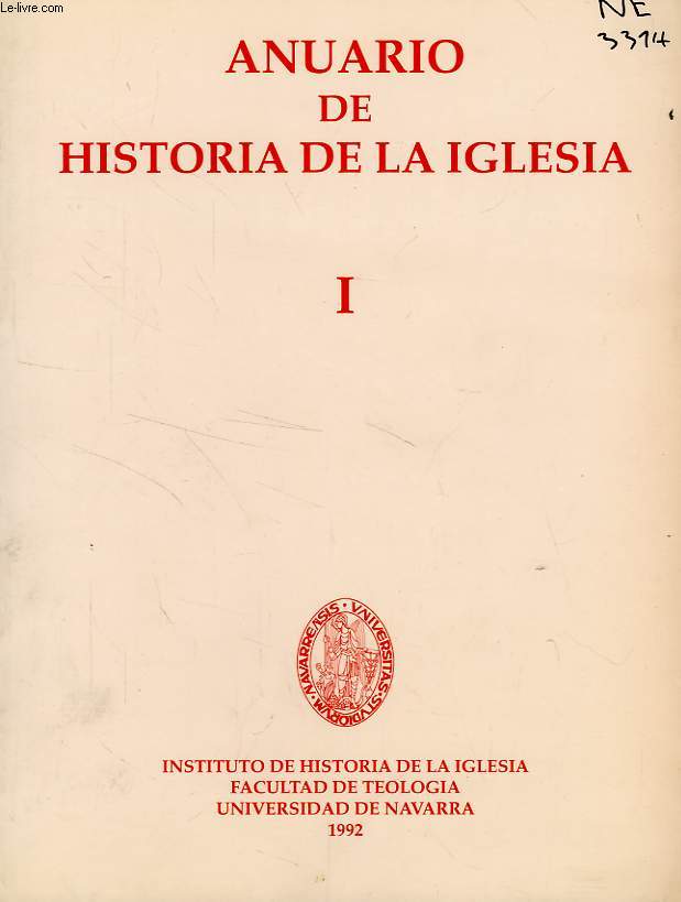 ANUARIO DE HISTORIA DE LA IGLESIA, I, 1992