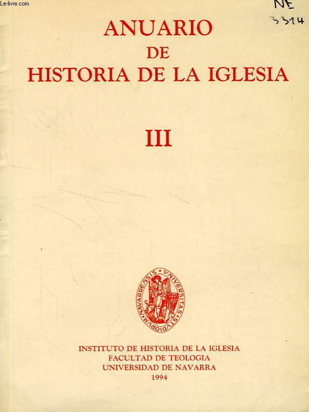 ANUARIO DE HISTORIA DE LA IGLESIA, III, 1994