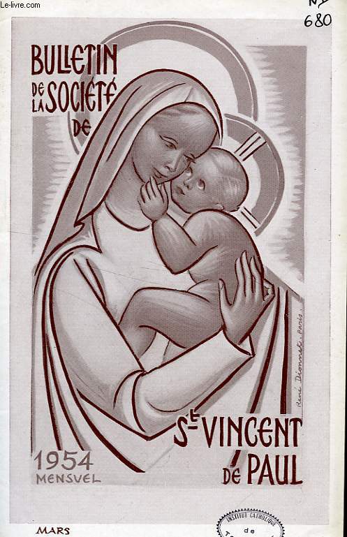 BULLETIN DE LA SOCIETE DE SAINT-VINCENT-DE-PAUL, NOUVELLE SERIE, MARS 1954