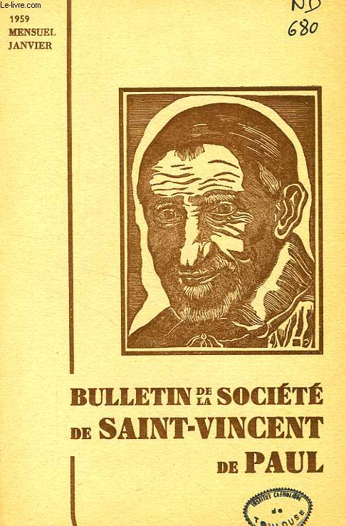 BULLETIN DE LA SOCIETE DE SAINT-VINCENT-DE-PAUL, NOUVELLE SERIE, JAN. 1959