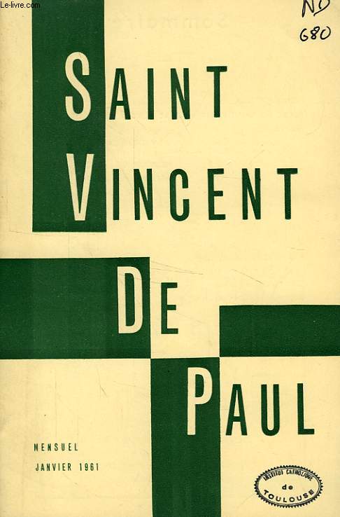 BULLETIN DE LA SOCIETE DE SAINT-VINCENT-DE-PAUL, NOUVELLE SERIE, JAN. 1961