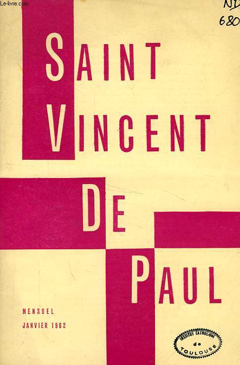 BULLETIN DE LA SOCIETE DE SAINT-VINCENT-DE-PAUL, NOUVELLE SERIE, JAN. 1962
