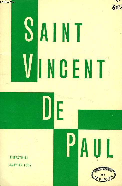 BULLETIN DE LA SOCIETE DE SAINT-VINCENT-DE-PAUL, NOUVELLE SERIE, JAN. 1967