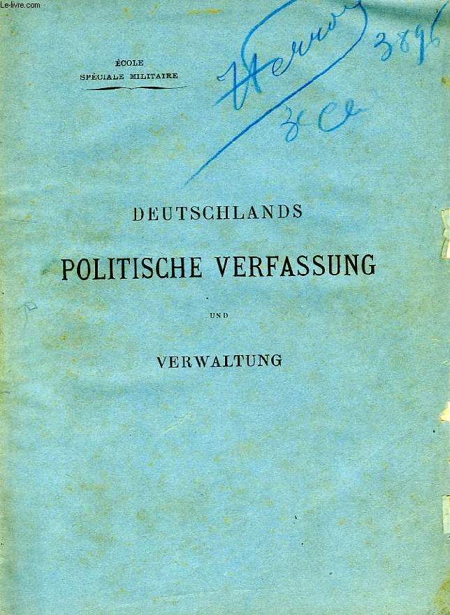 DEUTSCHLANDS POLITISCHE VERFASSUNG UND VERWALTUNG