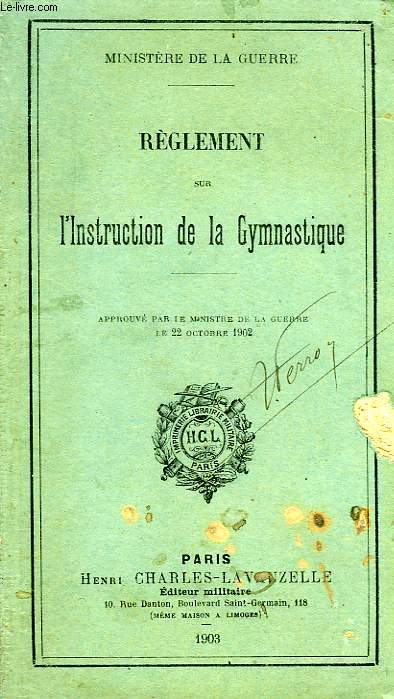 REGLEMENT SUR L'INSTRUCTION DE LA GYMNASTIQUE