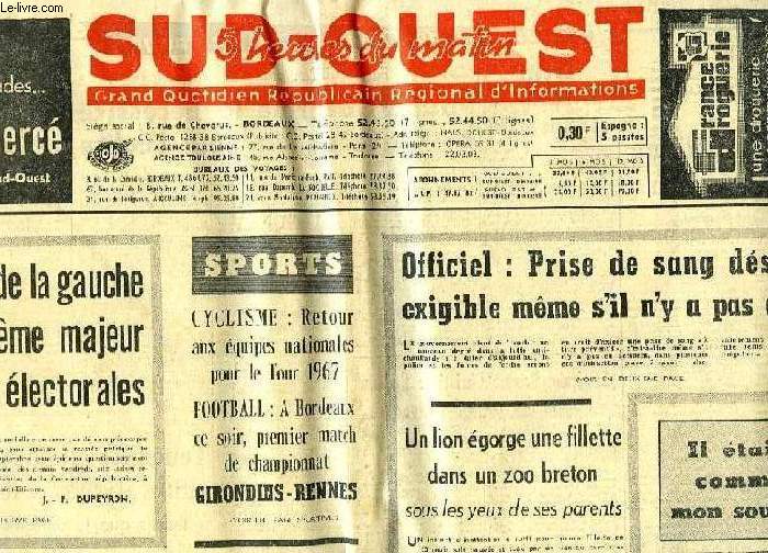 DOSSIER DE JOURNAUX ET DE COUPURES DE JOURNAUX, LE PRIX DES TROIS COURONNES, 1966 (ARCHIVES DE PIERRE DAGUERRE)