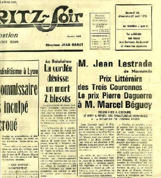 DOSSIER DE COUPURES DE JOURNAUX, LE PRIX DES TROIS COURONNES, 1972 (ARCHIVES DE PIERRE DAGUERRE)