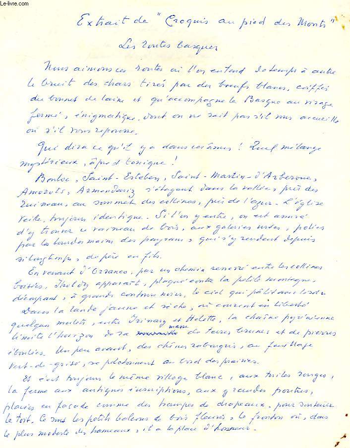 DOSSIER DES LETTRES ET DE DOCUMENTS DIVERS (ARCHIVES DE PIERRE DAGUERRE)