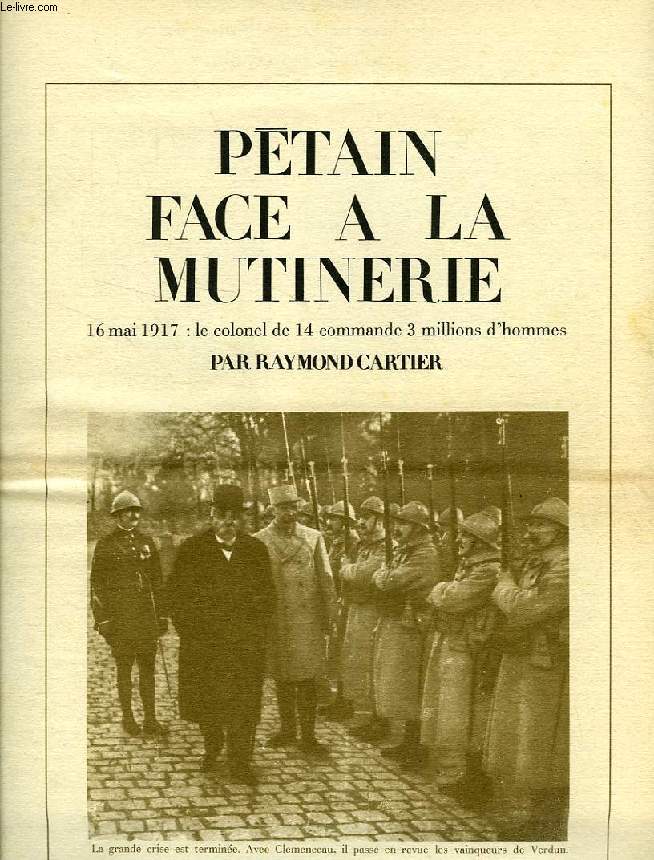 PETAIN FACE A LA MUTINERIE