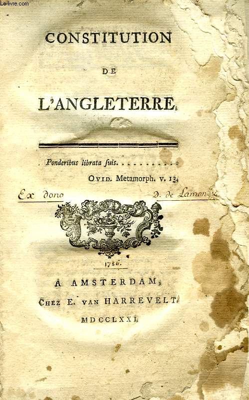 CONSTITUTION DE L'ANGLETERRE