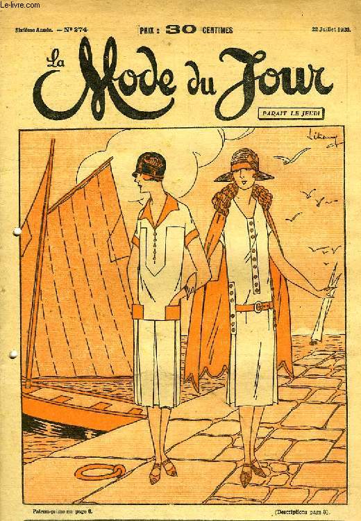 LA MODE DU JOUR, 6e ANNEE, N° 274, JUILLET 1926