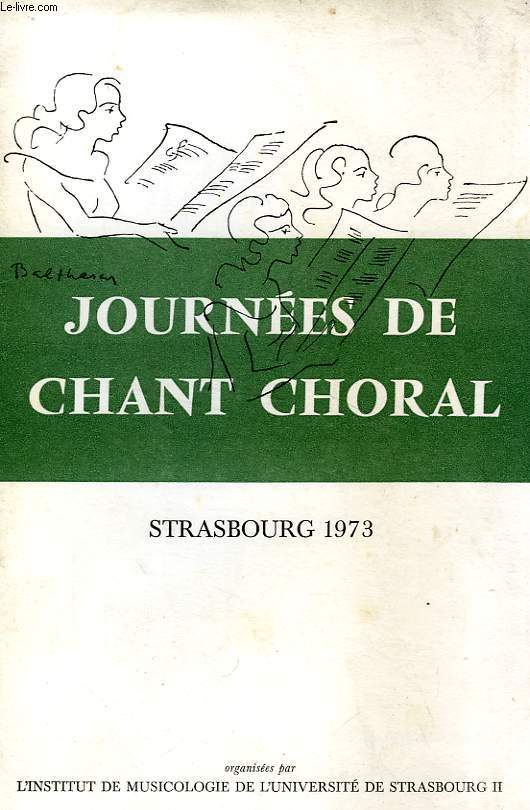 JOURNEES DE CHANT CHORAL, STRASBOURG 1973