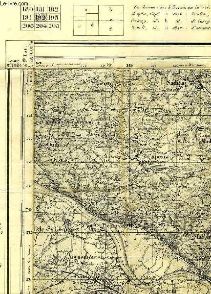CARTE D'ETAT MAJOR, LA REOLE (192)