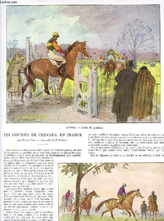 LES COURS DE CHEVAUX EN FRANCE (EXTRAIT DE L'ILLUSTRATION)