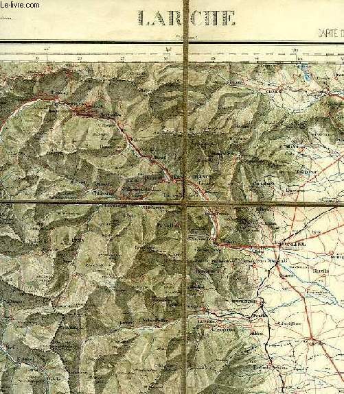 LARCHE (TIGNES), CARTE D'ETAT-MAJOR