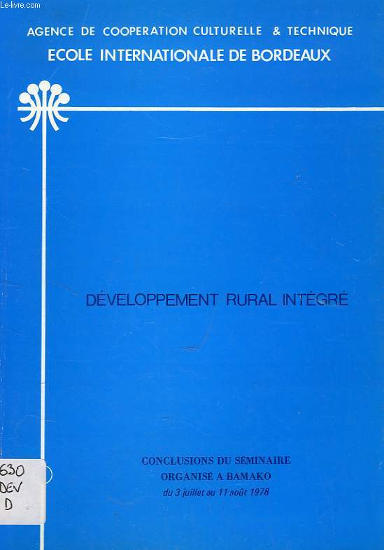 DEVELOPPEMENT RURAL INTEGRE