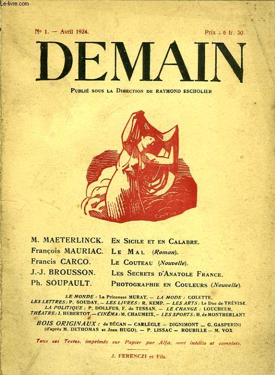 DEMAIN, N 1, AVRIL 1924