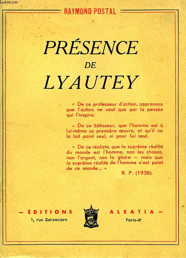 PRESENCE DE LYAUTEY