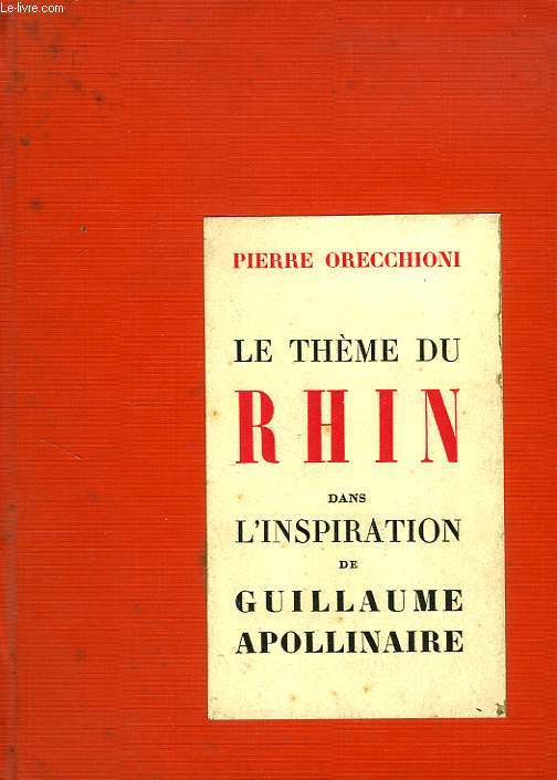 LE THEME DU RHIN DANS L'INSPIRATION DE GUILLAUME APOLLINAIRE