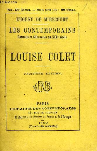 LOUISE COLET - MIRECOURT EUGENE DE - 1869 - Afbeelding 1 van 1