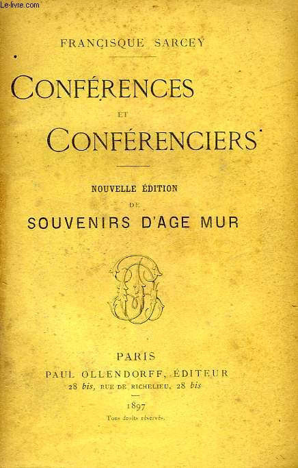 CONFERENCES ET CONFERENCIERS