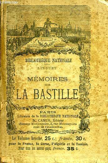 MEMOIRES SUR LA BASTILLE