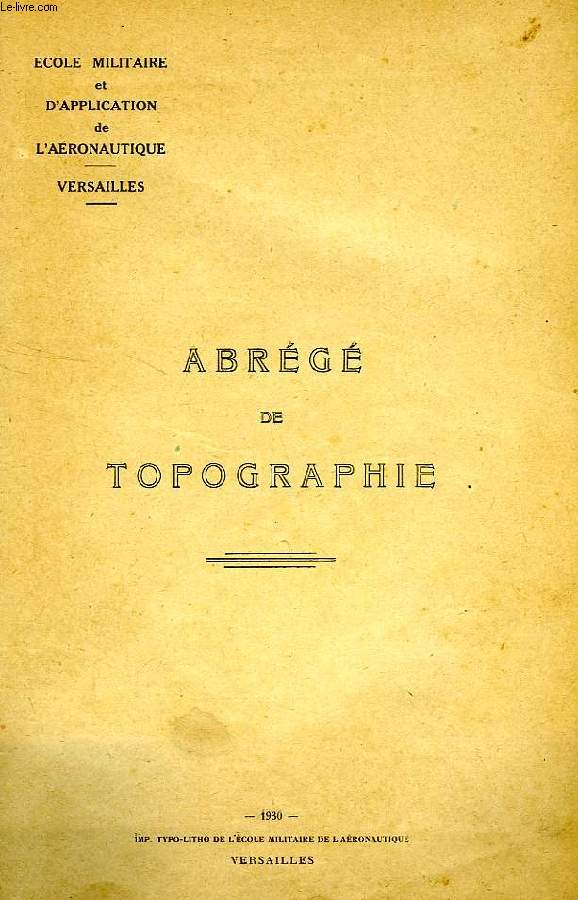 ABREGE DE TOPOGRAPHIE