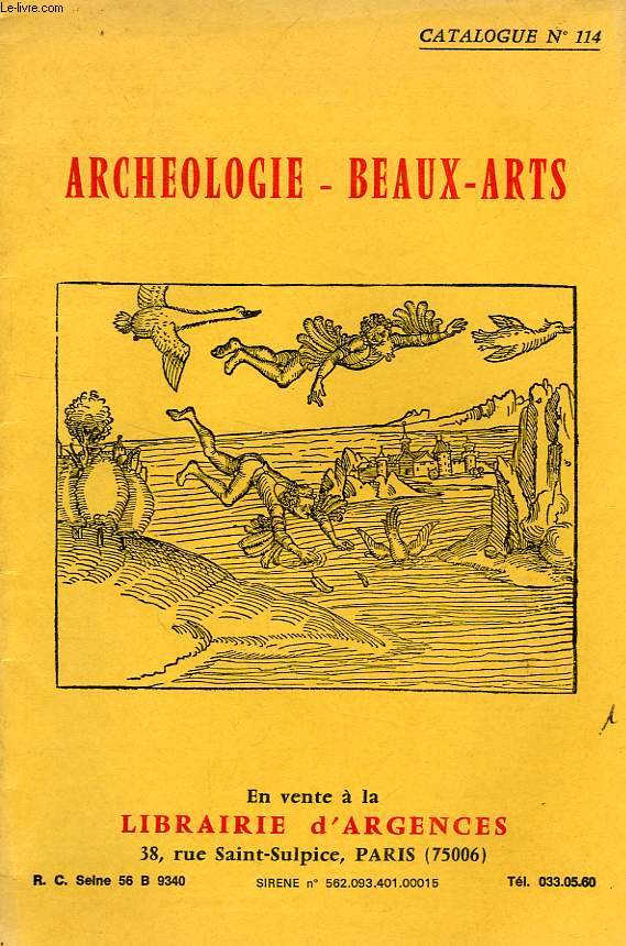 CATALOGUE N 114, ARCHEOLOGIE, BEAUX-ARTS