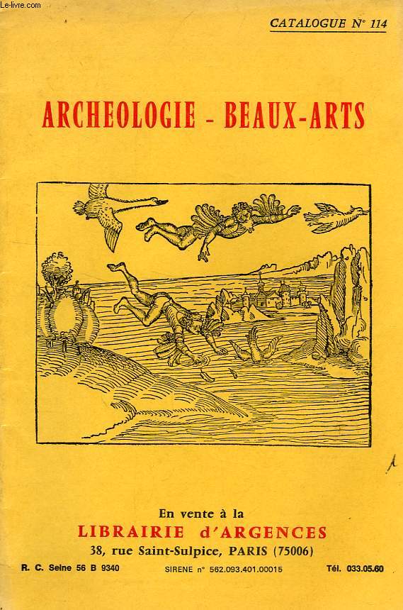 CATALOGUE N 114, ARCHEOLOGIE, BEAUX-ARTS