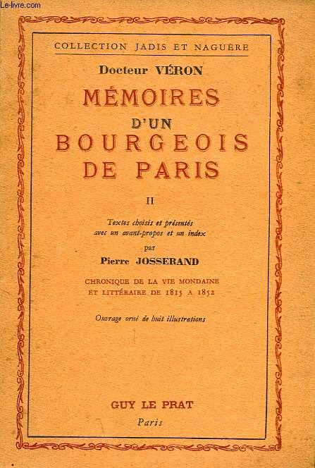 MEMOIRES D'UN BOURGEOIS DE PARIS, TOME II