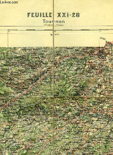 CARTE, FEUILLE XXI-28, TOURNON