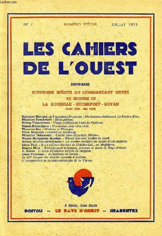 LES CAHIERS DE L'OUEST, N 7 (SPECIAL), JUILLET 1955