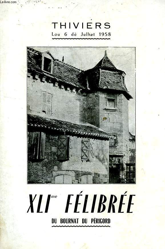 XLIe FELIBREE DU BOURNAT DU PERIGORD