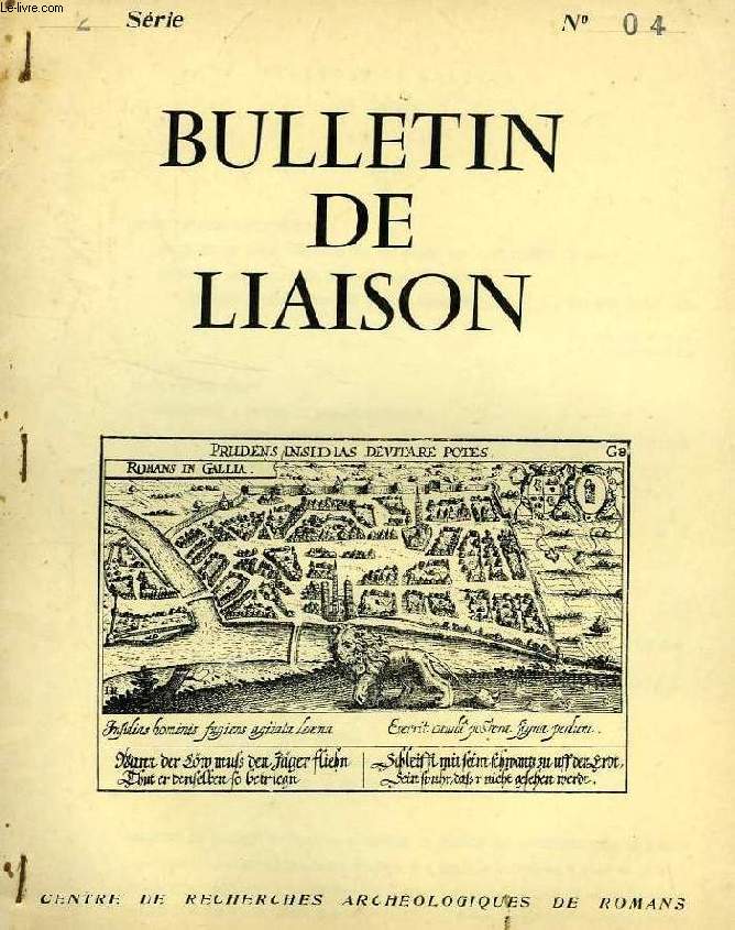 C.R.A.R., BULLETIN DE LIAISON, 2e SERIE, N 4, 1968